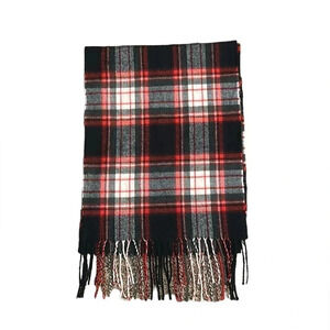 Softer than Cashmere Acrylic Red Plaid Scarf